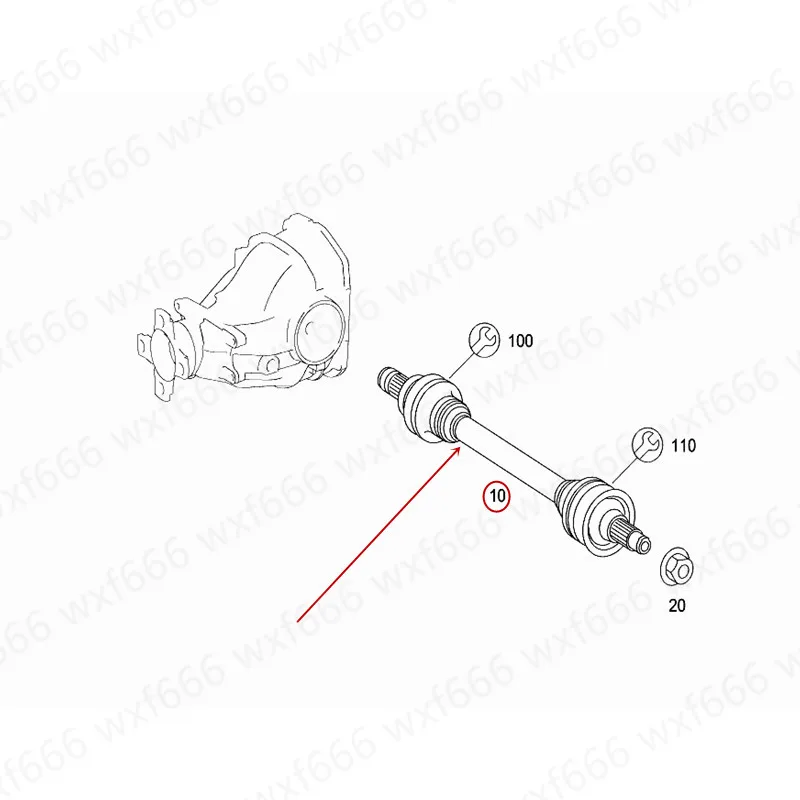 

Приводной вал задний мост Подходит для R class R 300mer ce des-be nz2009 левый и правый полувал задний приводной вал 2513501310