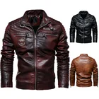 Мужская кожаная куртка, новинка 2021, мужское пальто из искусственной кожи в европейском и американском стиле, мотоциклетная одежда, современная, жесткая, мужская, кашемировая
