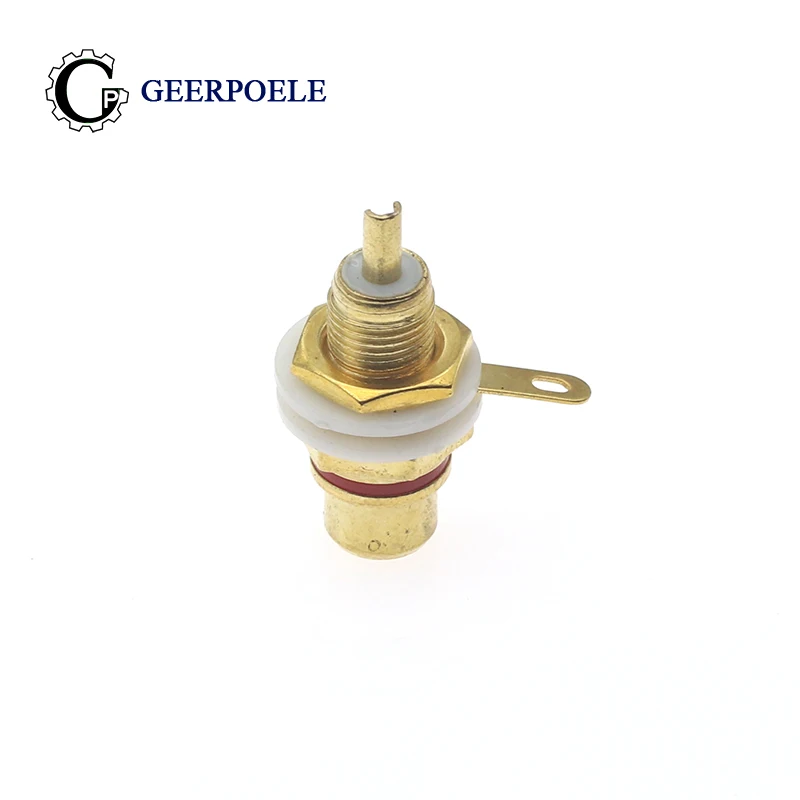 2 шт./лот RCA Красный Черный золотое покрытие AV разъемы аудио разъем холодного