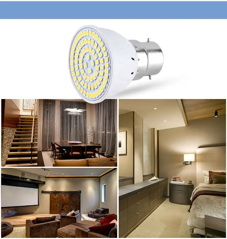 

E14 Energy Saving Bulb 48 60 80leds B22 LED Lighting Lamp AC 220V E27 Bombillas MR16 Spotlight For Indoor Decoration 2835 Chip