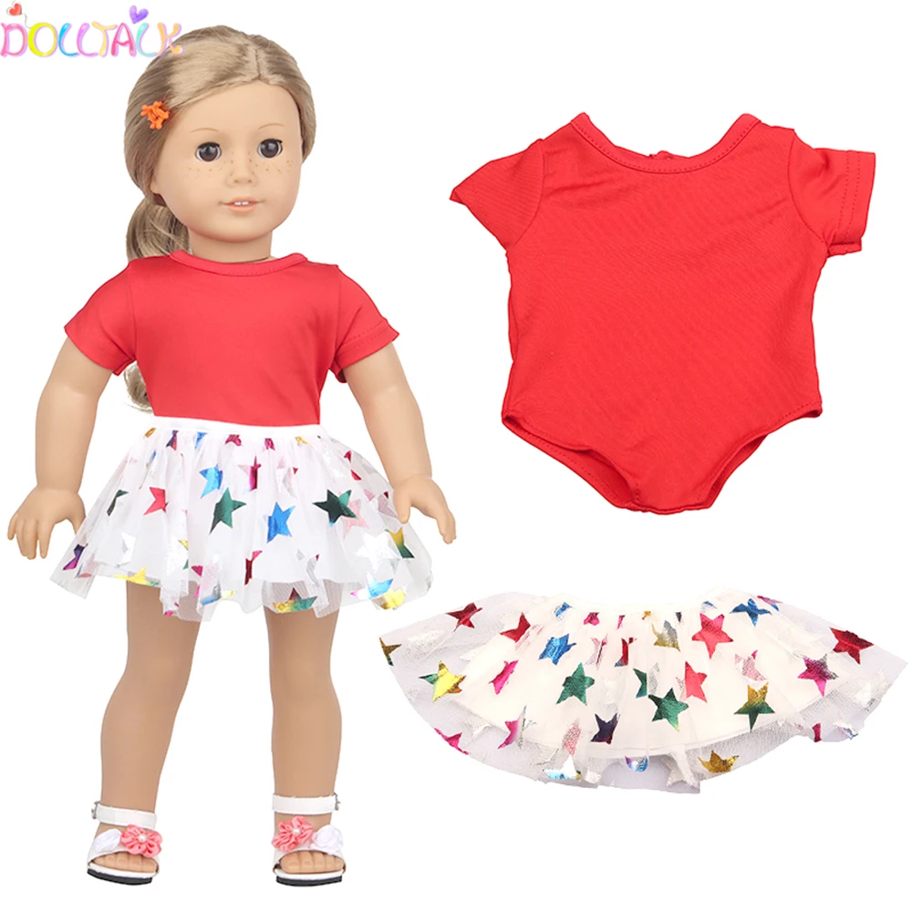 Модные Симпатичные 18-дюймовые американская кукла боди + платье комплект