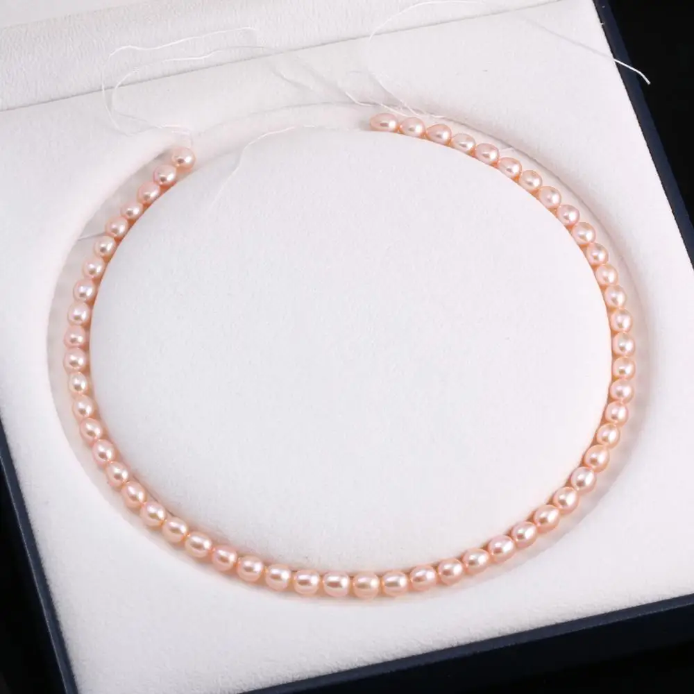 

New natural freshwater pearl white and pink irregular pearl beads used for jewelry making DIY bracelet necklace Size 6-7mm