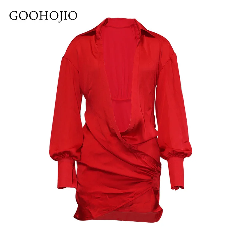 

GOOHOJIO 2021 New Spring Autumn Sexy Bag Hip Dress for Women Cotton and Linen Long Sleeve Women Dress Fashionable Dress Women