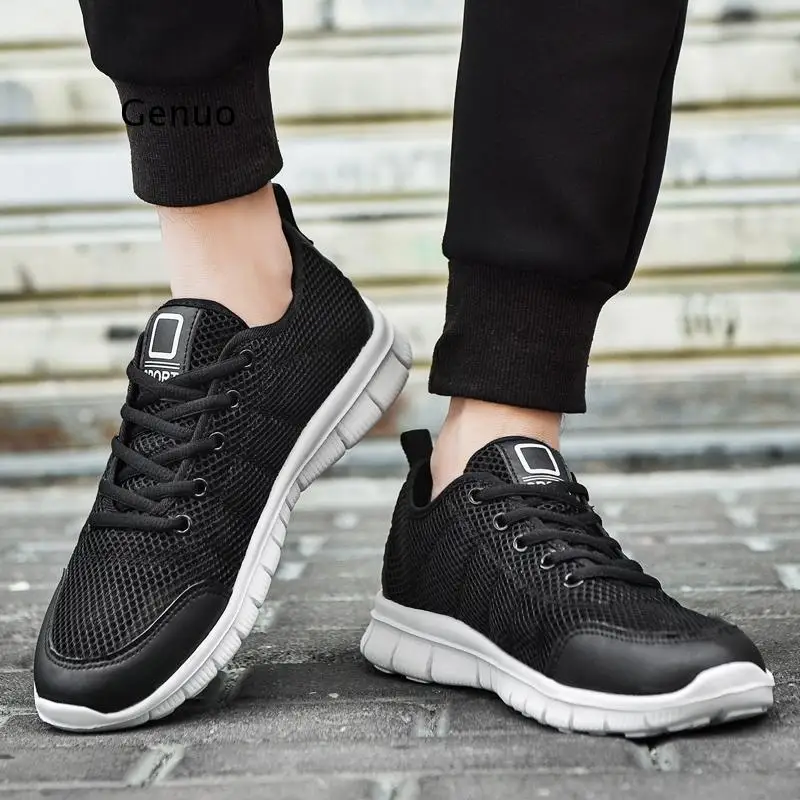 

Summer 2021 Men Sneakers Breathable Outdoor Sport Fashion Comfortable Casual Shoes Man Hollow Out Mesh Breathable Running Shoe