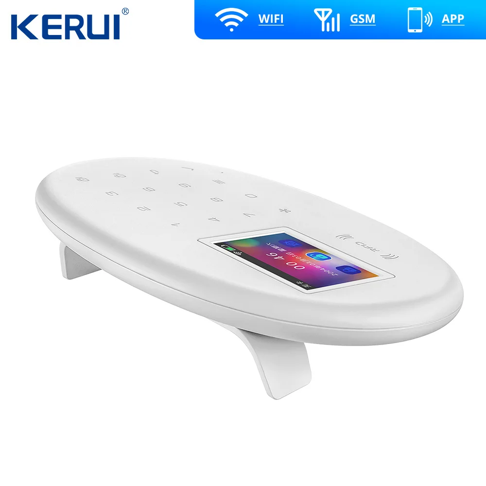 KERUI W20 новая модель Беспроводная 2,4 дюймов Сенсорная панель WiFi GSM система охранной сигнализации приложение PIR сирена движения Rfid Управление