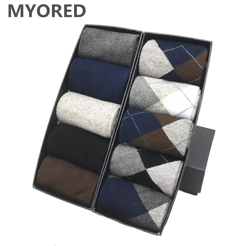 Прямая поставка мужские носки MYORED из чесаного хлопка деловые классические