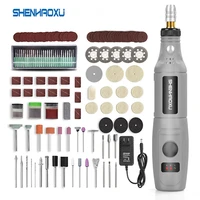 shenhaoxu 100 240v mini drill engraving pen dremel tools accessoraies set adjustable grinding 3 7v with multifunction power tool