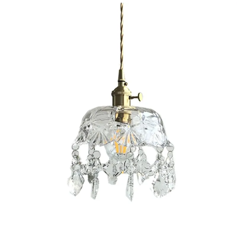 

Nordic Japanese Glass Chandelier Home Stay Bedroom Bedside Lamp Cloakroom Living Room Background Wall Mirror Front Lamps