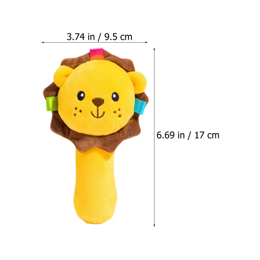

2pcs Baby Rattle Doll Interactive Cognitive Toys Squeaker Stick Toys