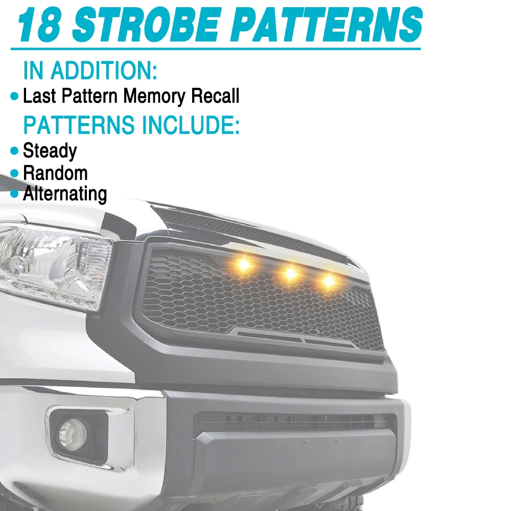 Стробоскопический сигнальный фонарь Янтарный Светодиодный Боковой мигающий