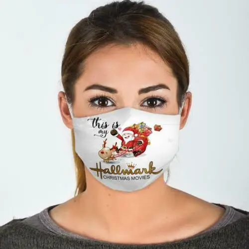 

Merry Christmas Face Mask So Cute Santa Claus Washable Reusable 3D