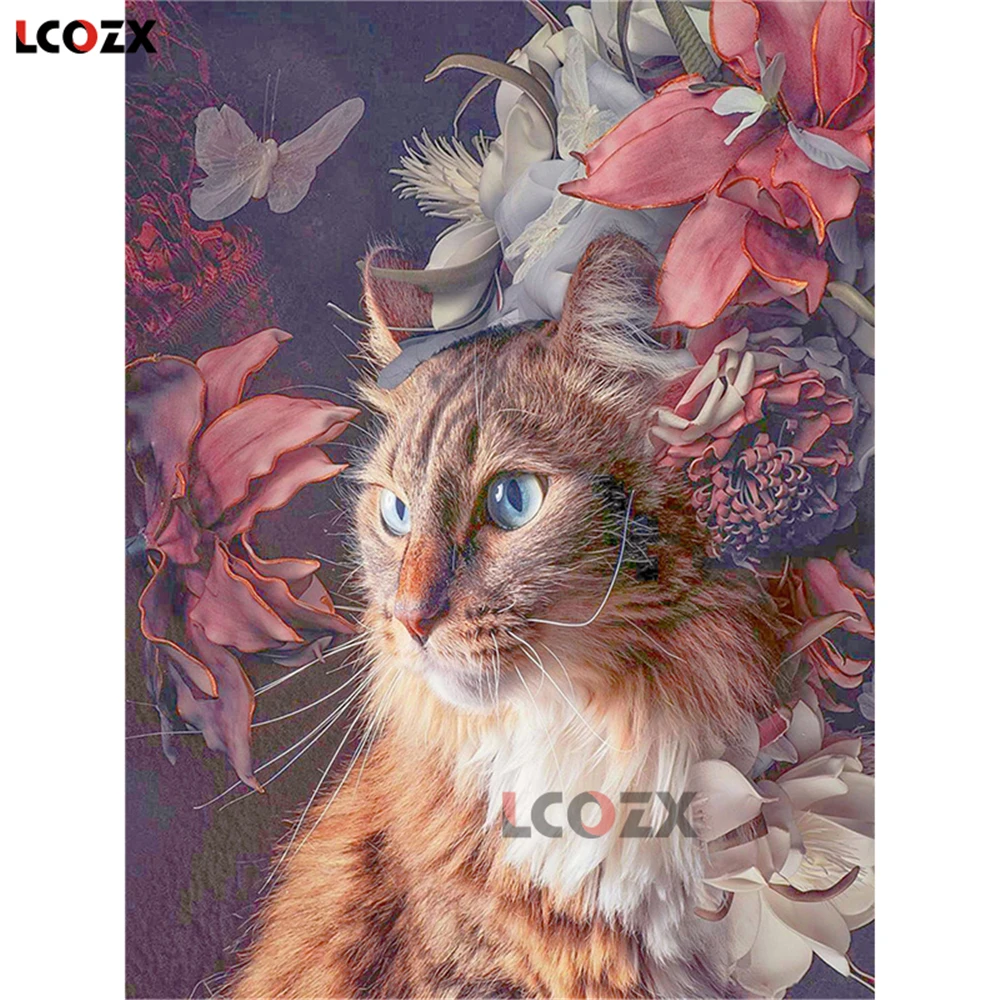 

Водорастворимый холст с принтом оленя, цветов, бабочки, 11CT, вышивка крестом, полный комплект DMC ниток, ремесло, Декор