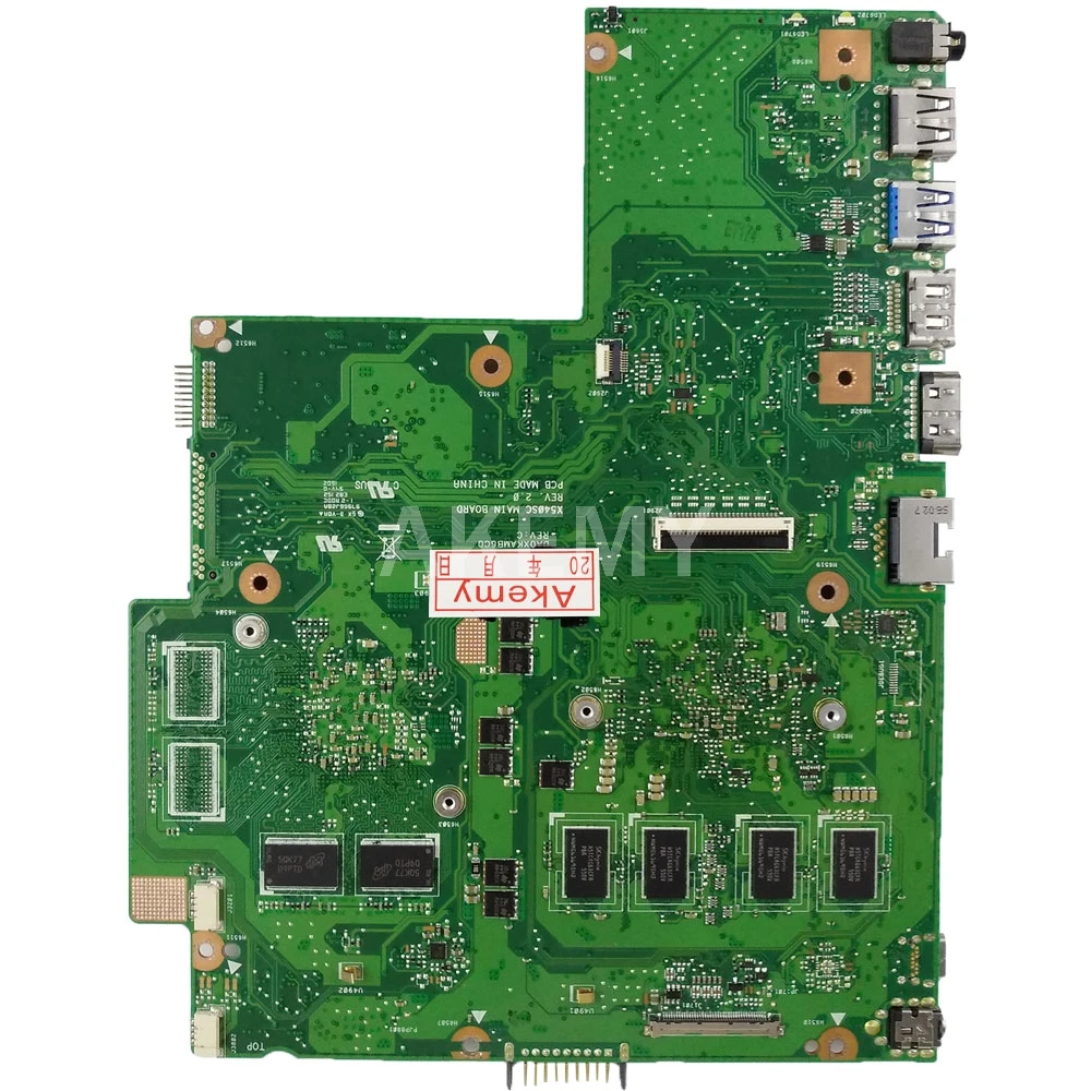 Akemy X540SC материнская плата для ноутбука For Asus X540S X540 тест оригинальная 4G RAM N3700 CPU |