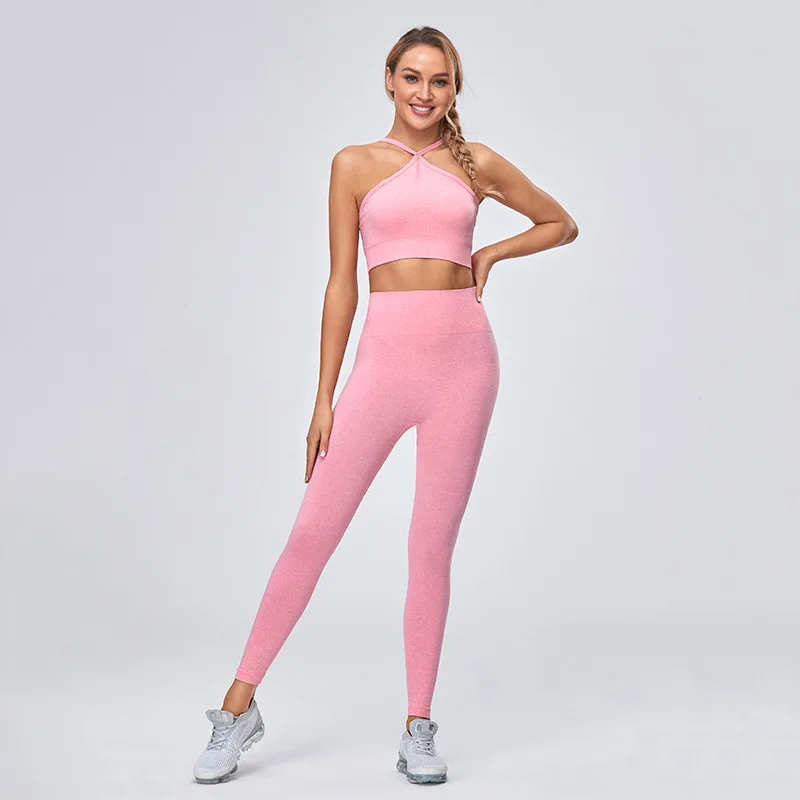 

Women Yoga Suits Fitness Outfits High Waist Squat Proof Leggings For Jogging Seamless Workout Tracksuits Sport Set