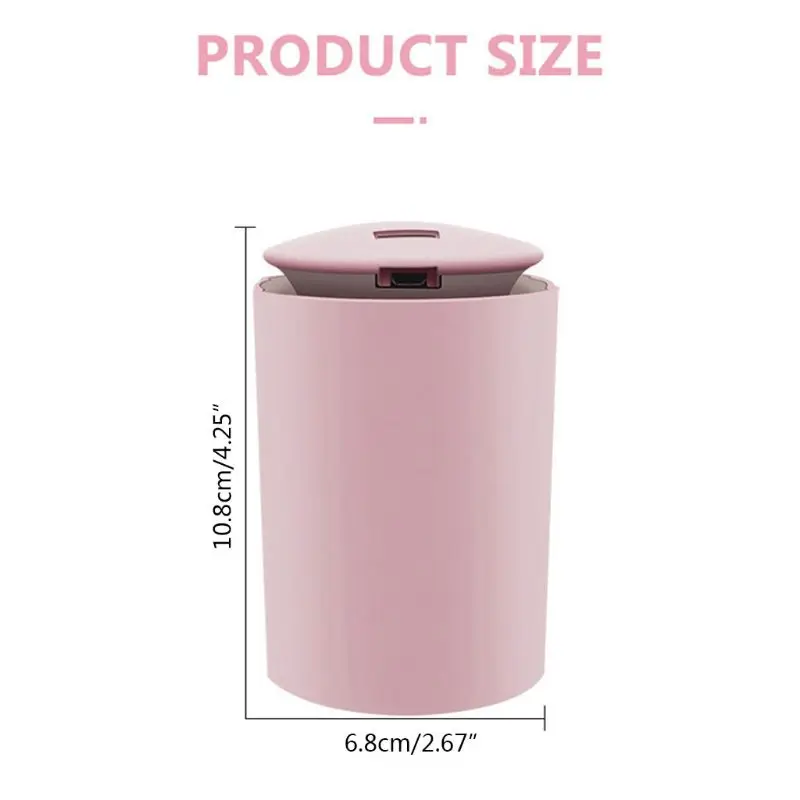 

260ml LED Mini Air Humidifier Aroma Essential Oil Diffuser Aroma Mist Purifier Maker USB Charging
