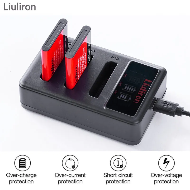 5x Li 40B LI 42B ion аккумулятор LI40B Батарейки + ЖК дисплей USB Зарядное устройство для