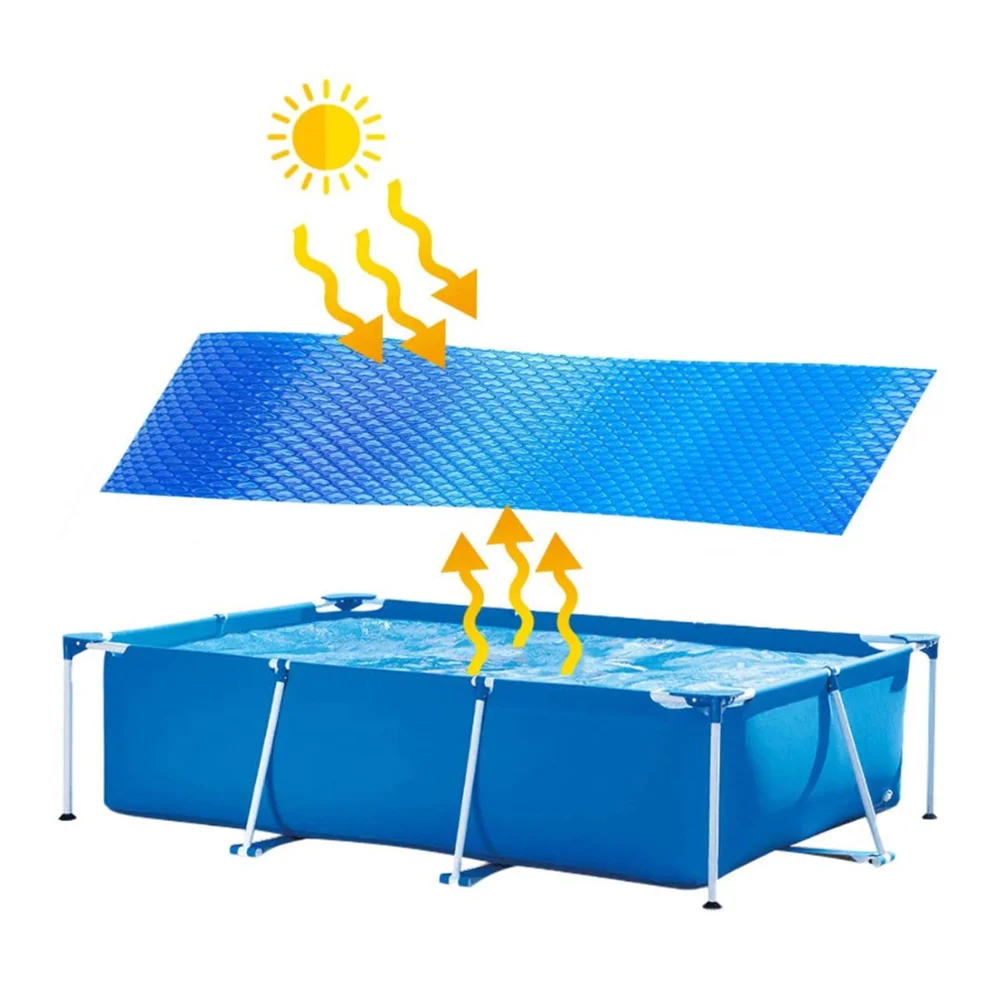

Прямоугольная крышка для бассейна, защитное покрытие из брезента на солнечных батареях, теплоизоляционная пленка для комнатных и уличных б...