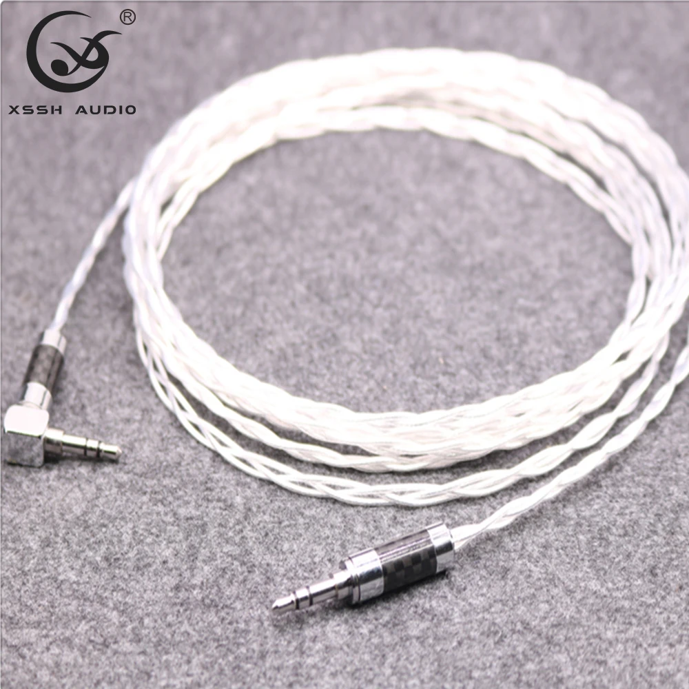 XSSH аудио YIVO DIY HIFI 7N PCOCC покрытие серебряный смешанный проводник 90 градусов 3 5 до