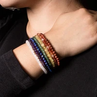 oaiite mini energy bracelet set natural stone beads charm bracelets women men yoga healing jewelry gift for friends family 4mm