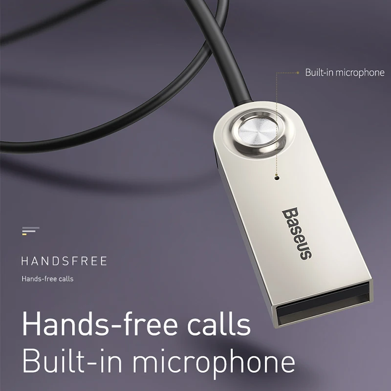 Baseus Bluetooth передатчик Беспроводной приемник 5 0 автомобиля AUX 3 мм адаптер аудио