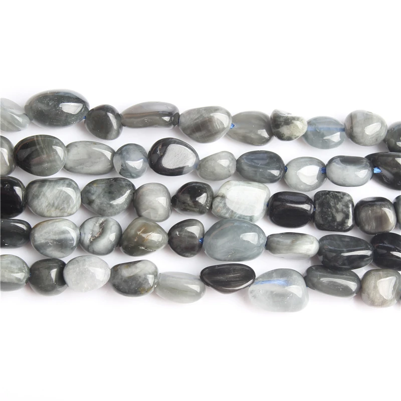 

Linxiang 6x8mm Natural irregular Eagle eye stone loose beads, used for jewelry DIY Stone Bracelet Necklace