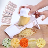 mandolin slicer with 5 blades manual vegetable cutter potato carrot grater for vegetable onion slicer kitchen accessories