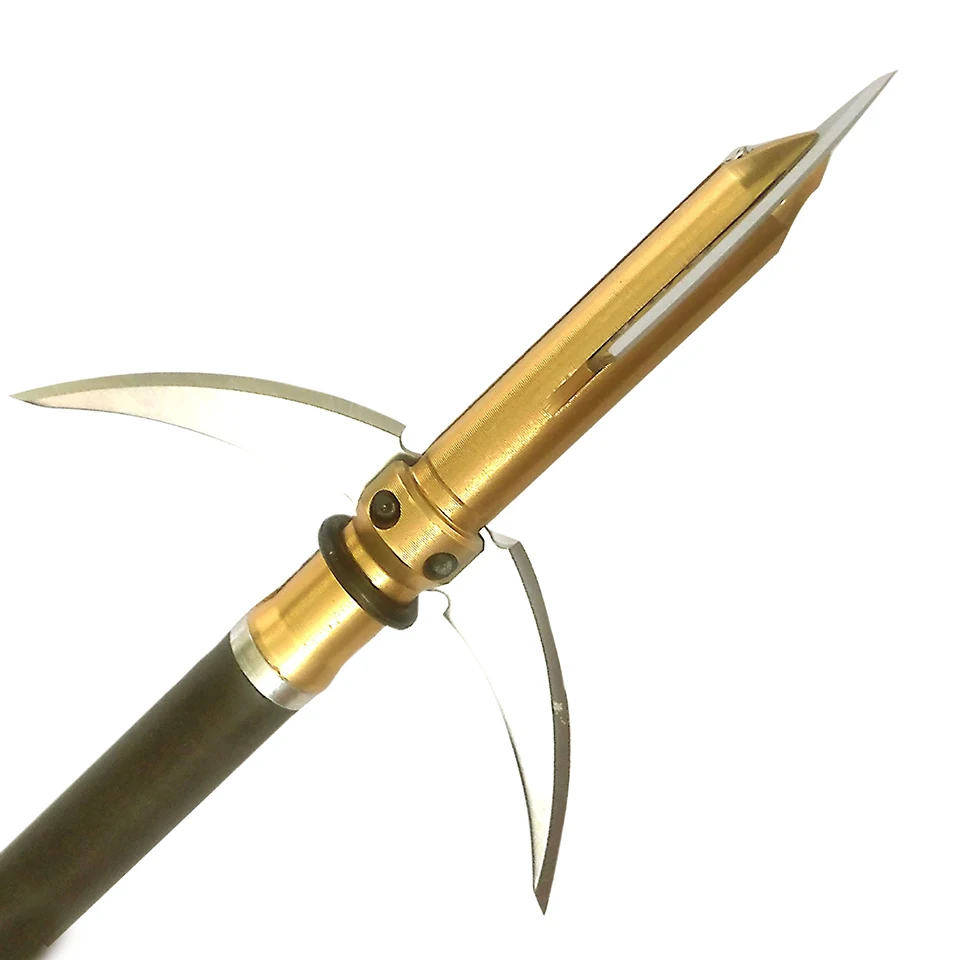 Linkboy Archery 3pcs/6pcs AXE Expandable Broadheads Steel Blades100gr 2 Blade Arrows for Traditional Bow Hunting Shooting | Спорт и