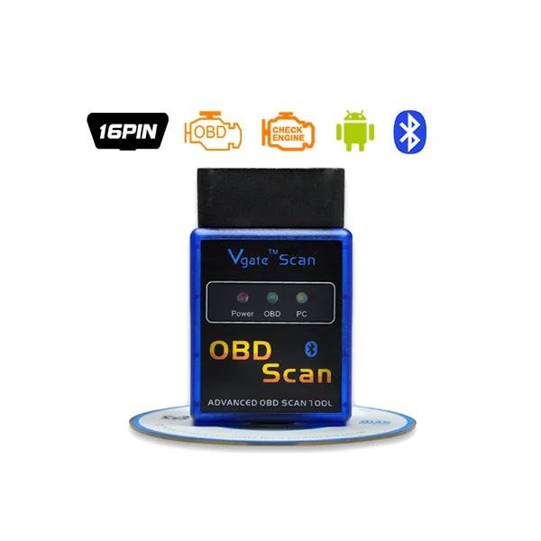 OBD 2 Супер Мини ELM327 Elm-327 Bluetooth OBD2 V2.1 считыватель кодов автоматический сканер elm 327 Тестер адаптер диагностический инструмент для Android - Цвет: OBD SCAN