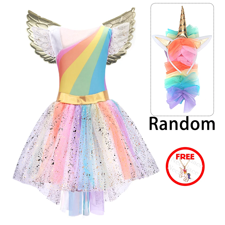 Костюм для девочек с единорогом платье принцессы на выпускной косплей