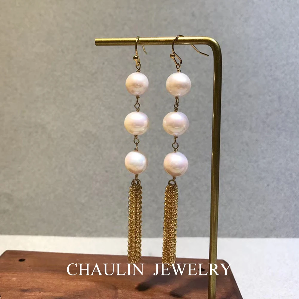 Женские серьги ручной работы из серебра 925 пробы с жемчугом|Серьги-подвески| |