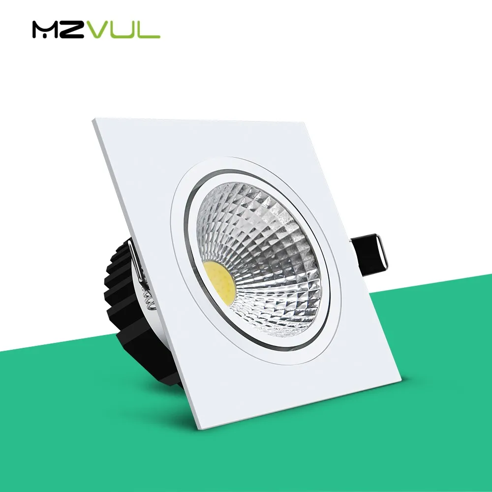 Светодиодный светильник с регулируемой яркостью 7 Вт 9 12 15 белый квадратный