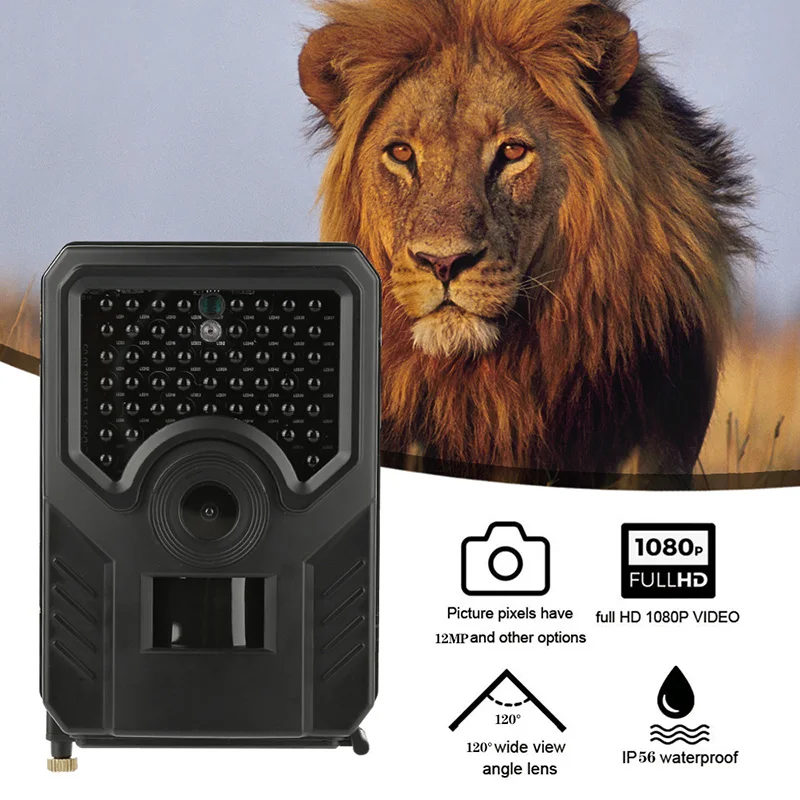 

12MP 1080P Hunting Camera Wild Animal Detector Support Night Vision Video Monitoring Wildlife Infrared Heat Sensing Traps Track