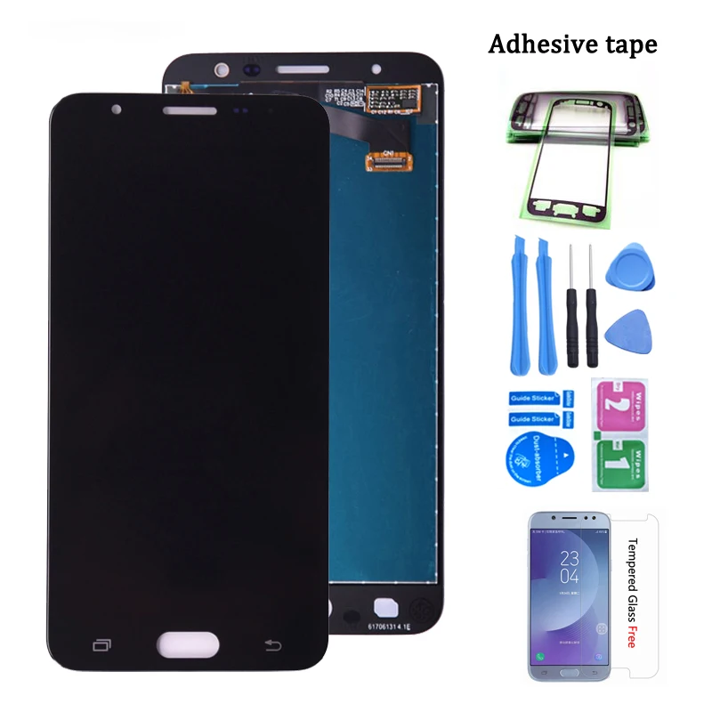 Для samsung Galaxy J7 Prime G610 G610F G610K G610L G610S ЖК-дисплей с кодирующий преобразователь сенсорного экрана в сборе