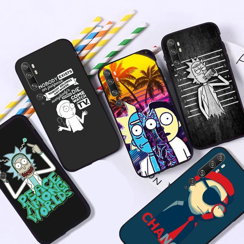 

Phone Case For Xiaomi Mi Note 10 Pro 10 11 Lite Pro Ultra 10S Cases Carcasa Cartoon R-Mort Soft Silicone Back Cover Funda