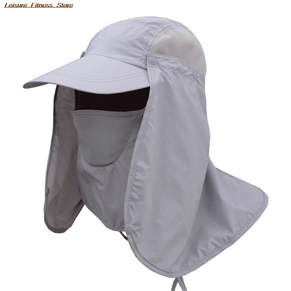New 1Pcs Camping Hiking Fishing Outdoor Big Wide Brim Mesh Face Neck Cover Mask Flap Sun Hat Cap 5 Colors 2017 | Спорт и развлечения