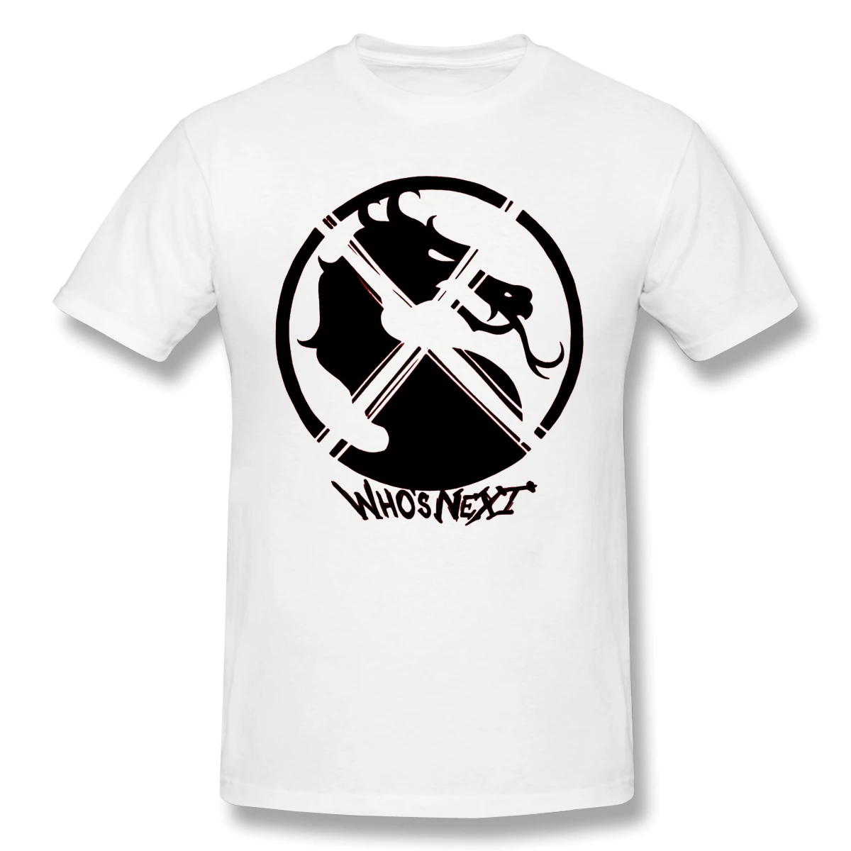 Футболка для мужчин Who's Next 100% хлопок футболки Crewneck Mortal Kombat 11 футболка с коротким