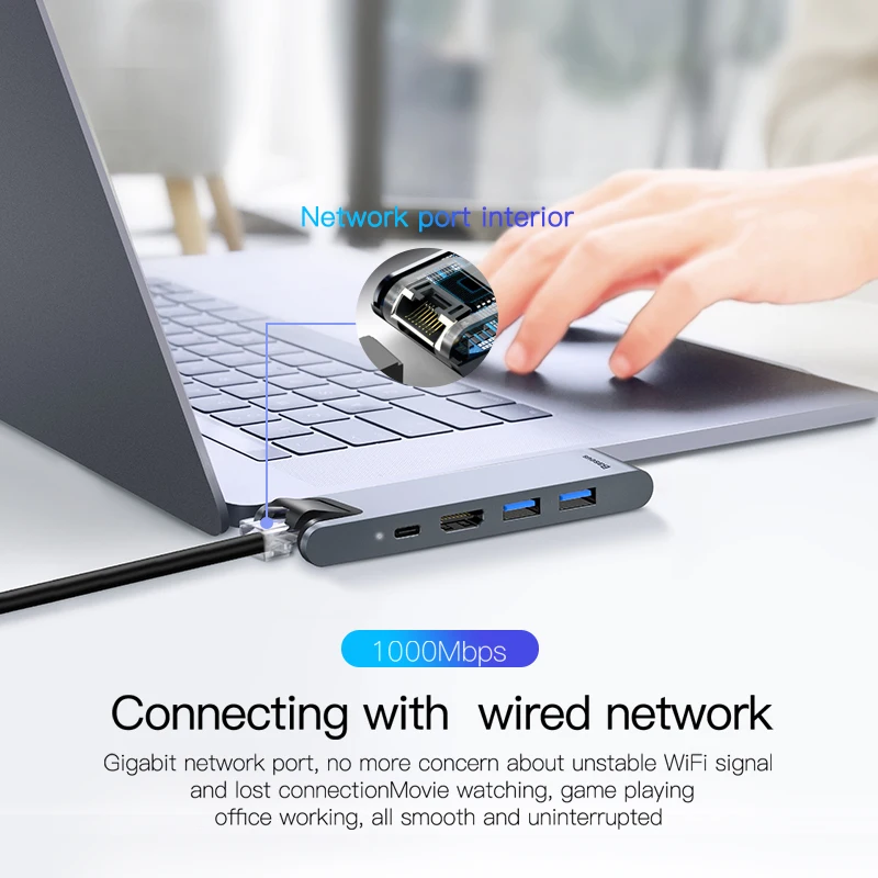 USB-концентратор Baseus 7 в 1 с портами USB Type-C и 3 0 | Компьютеры офис