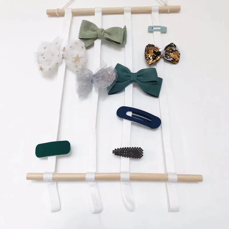 

INS Nordic Wooden Girls Hairpin Hair Clip Holder Kids Room Decoration Wall Ornament Jewelry Photos Storage Organizer Photo Props