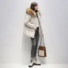 Новинка 2021, Высококачественная теплая верхняя одежда, пальто, свободная одежда в Корейском стиле M-long, женская зимняя куртка и бежевое пальто, хлопковые куртки