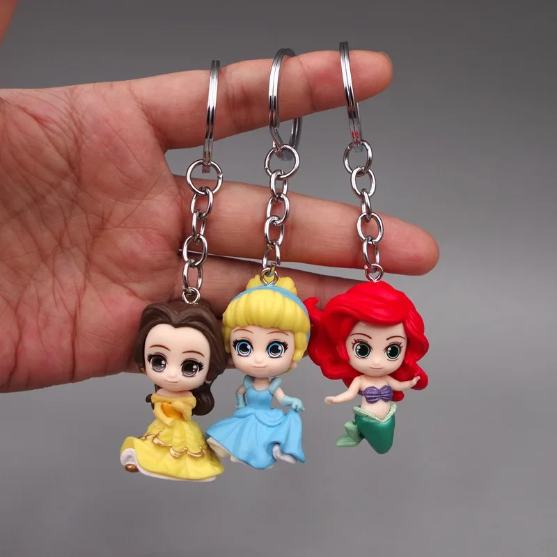 Брелок 6 шт./компл. брелок из ПВХ в стиле Disney принцессы Белоснежка Хуа Русалка