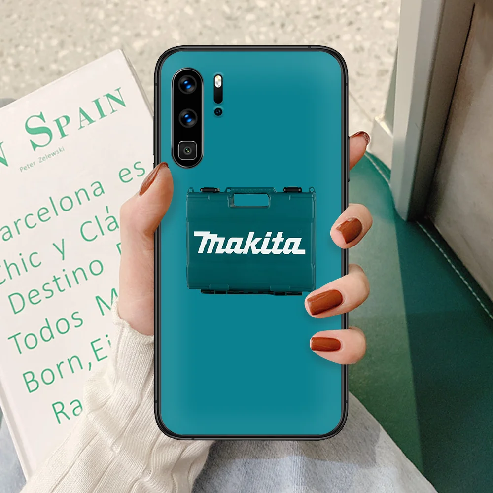 

makita Phone case For Huawei P 9 Smart 10 20 30 40 8 Lite Mini Z 2019 Pro black bumper soft waterproof painting cover trend Etui