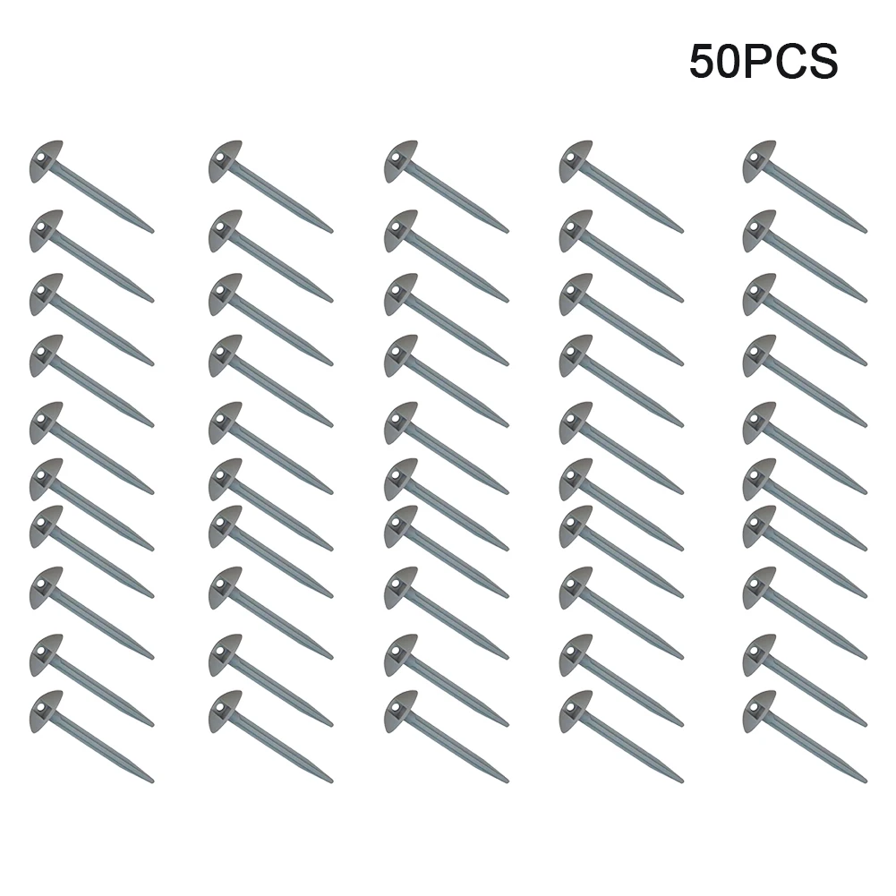 

50 Pcs Outdoor Equipment Camping Hiking Accessories Tool Ground Pin Tent Pegs Stakes Sports Plastic Fixing Awning Portable