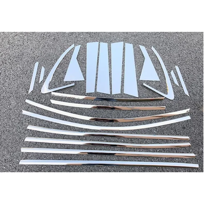 

Car styling stainless steel window garnish pillar window middle strip trim for Hyundai Kona Encino 2017 2018