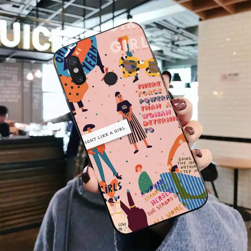 

Feminist Feminism Power girls Phone Case for Xiaomi mi 5 6 8 9 10 lite pro SE Mix 2s 3 F1 Max2 3