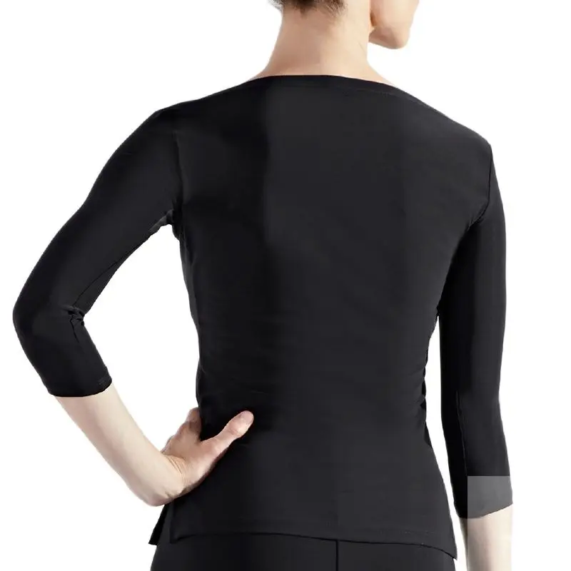 Modern Latin Dance Tops For Women Ladies Sexy milk Silk Female Adult Standard Ballroom Tango Waltz Practice Clothes | Тематическая