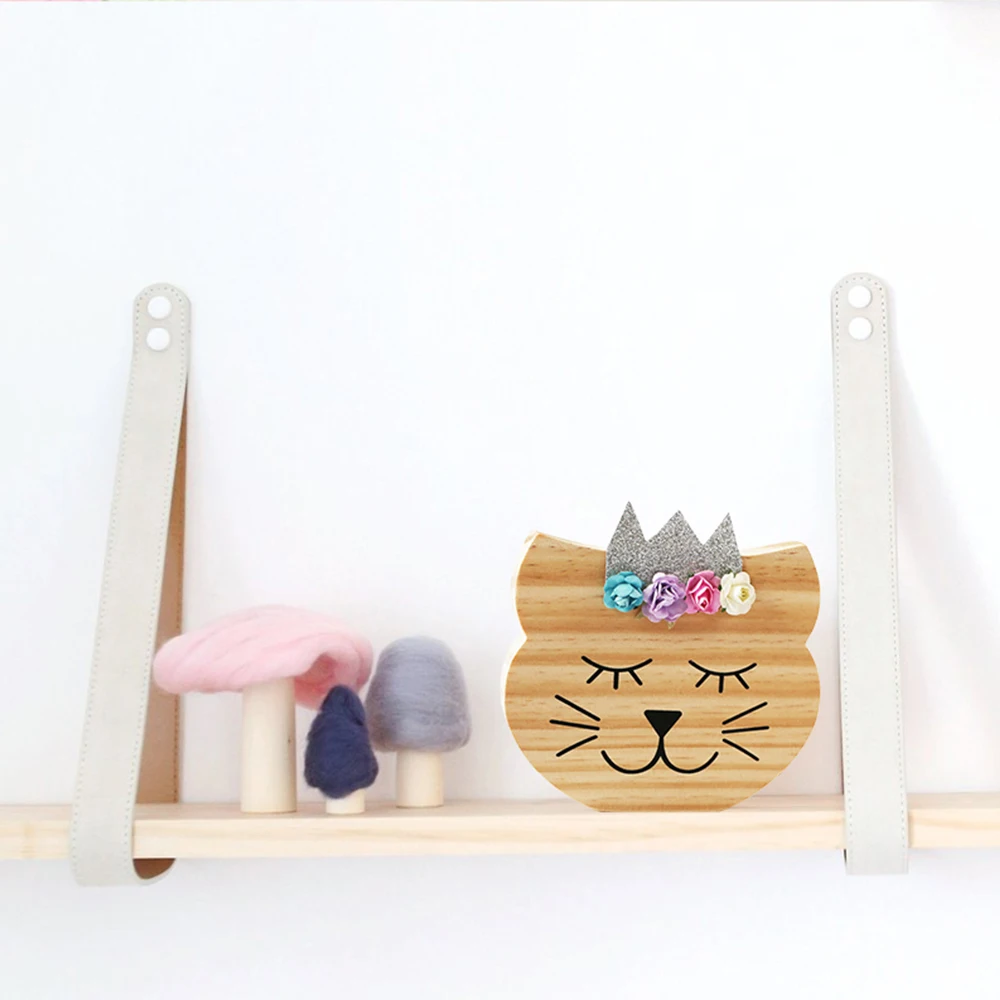 INS скандинавском Стиль твердой древесины настенное украшение в виде милых