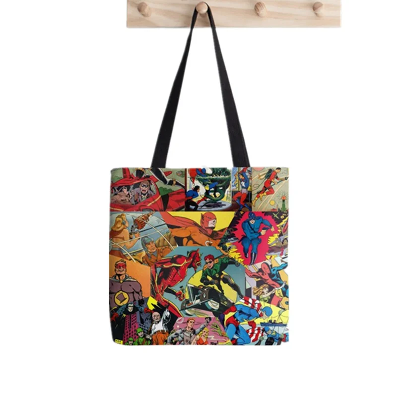 

Сумка шоппер с разноцветным волнистым принтом, женская сумка для покупок в стиле Харадзюку, холщовая сумка-шоппер для девушек, сумка-тоут, ж...