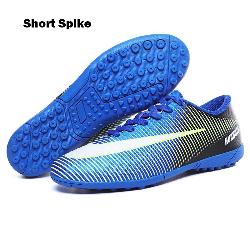Short Spike Шип футбольная обувь мужские летние дышащие кроссовки легкая футбольная обувь для мальчиков спортивные ботинки противоскользящие кроссовки для детей - Цвет: Short Spike