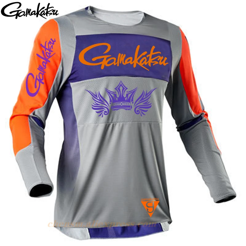 

2021 new Gamakatsu Fishing Clothing Quick-Drying Sun UV Protection T Shirt Sports Fishing Clothes Fishing Shirts Cycling Wear