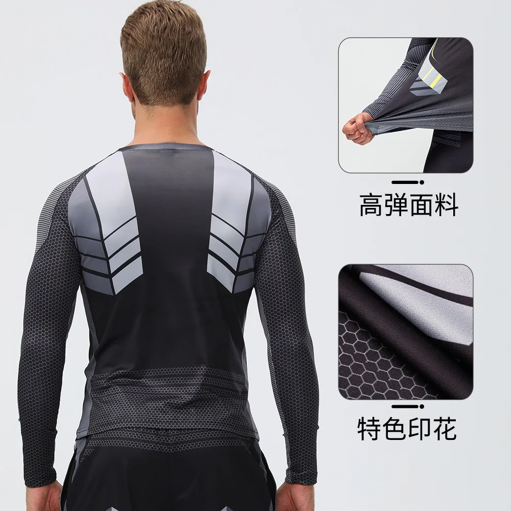 Новинка 2021 Мужская одежда для фитнеса с камуфляжным принтом высокоэластичные